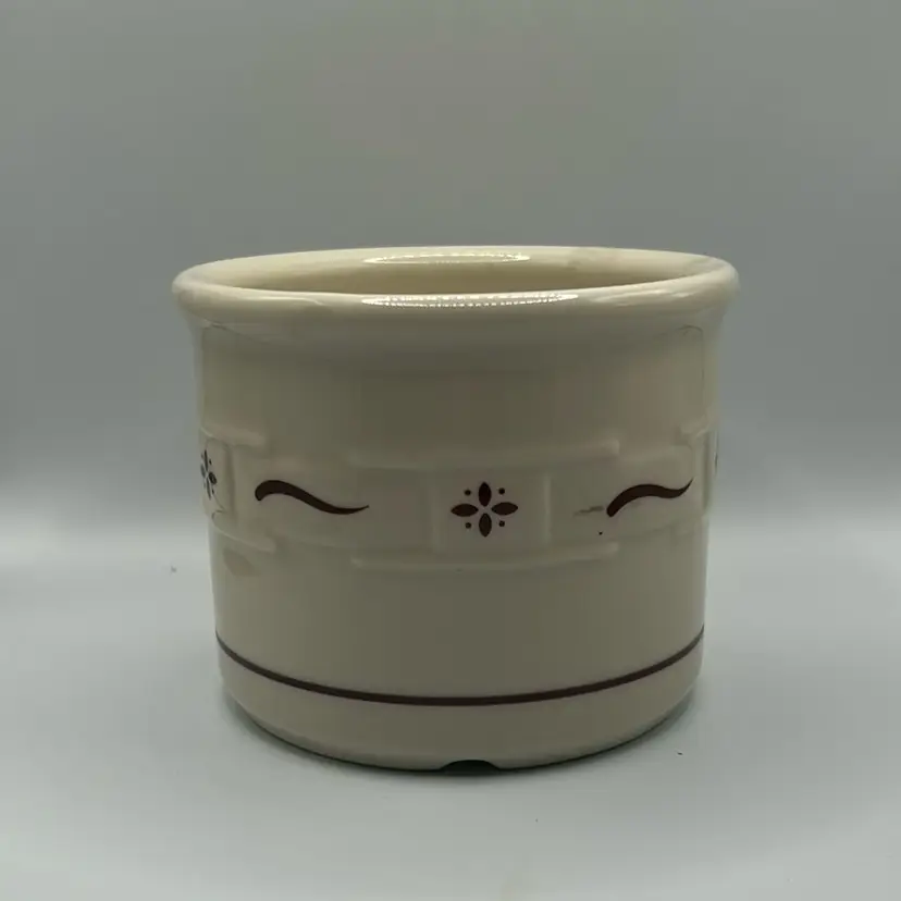 Longaberger Pottery Woven Traditions, 1 Pint Crock In Red