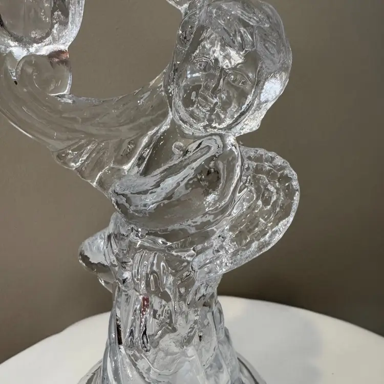 Vintage Mikasa Glass Cherub Candelabra