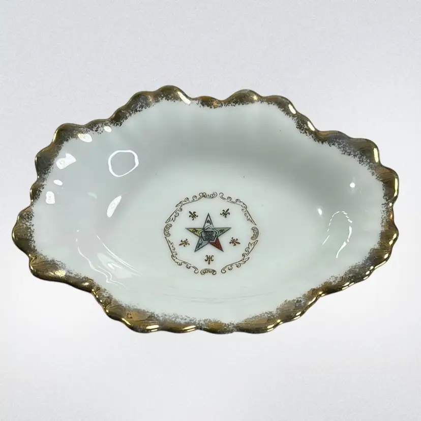 Order of the Eastern Star Mason Decorative Trinket Dish 6.5”