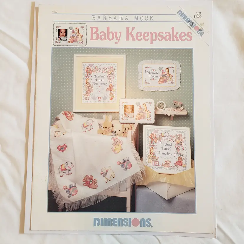 Used Dimensions Baby Keepsakes Cross-stitch Pattern Leaflet
