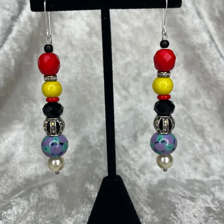 #10 "Call Me Betsey" Series - Handmade by Me -- Lampwork Glass Earrings