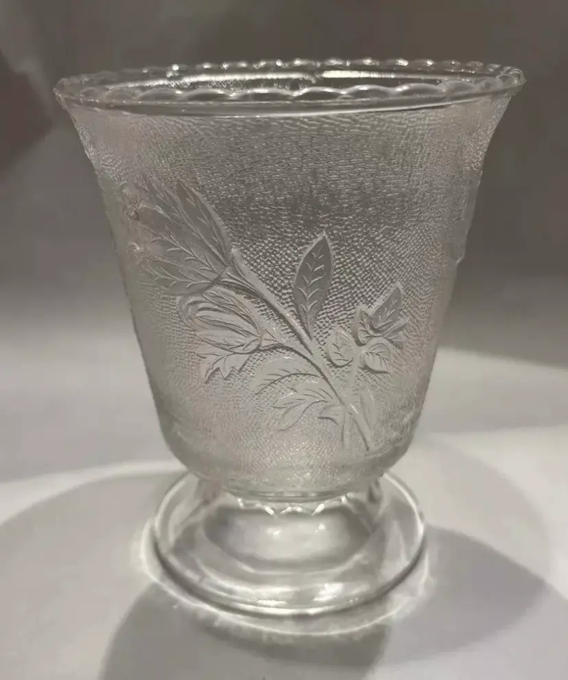 Antique EAPG Campbell Jones Rose in Snow Spooner Spoon Vase No 125 C 1883