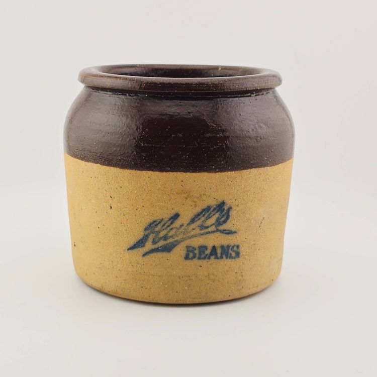 Vintage Bean Stoneware Pot