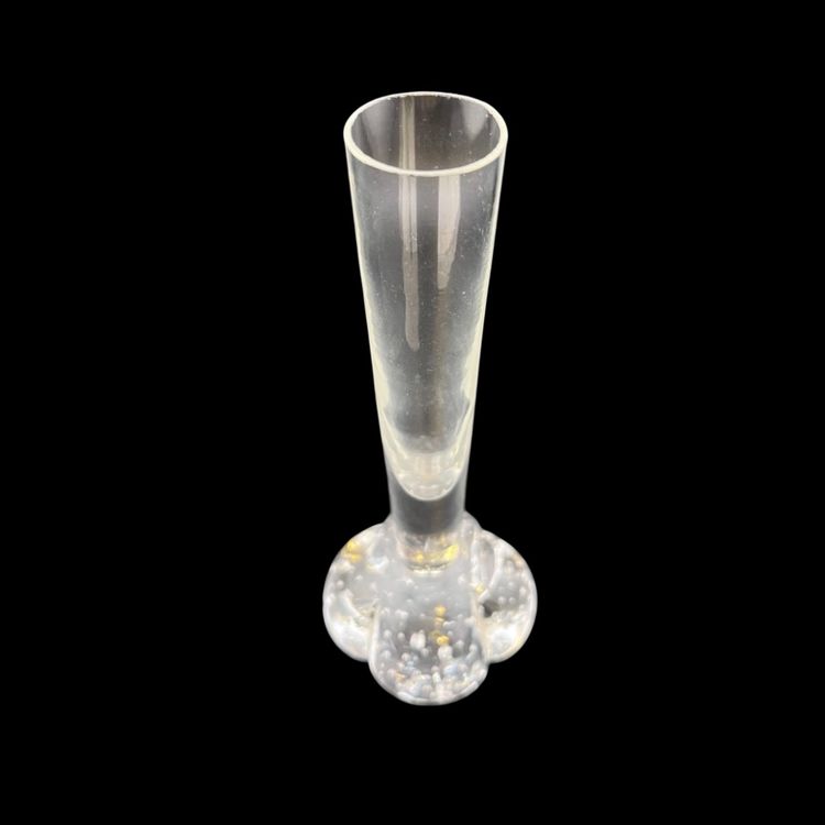 Vintage Controlled Bubble Swedish Bell Base Bud Vase 6” FF