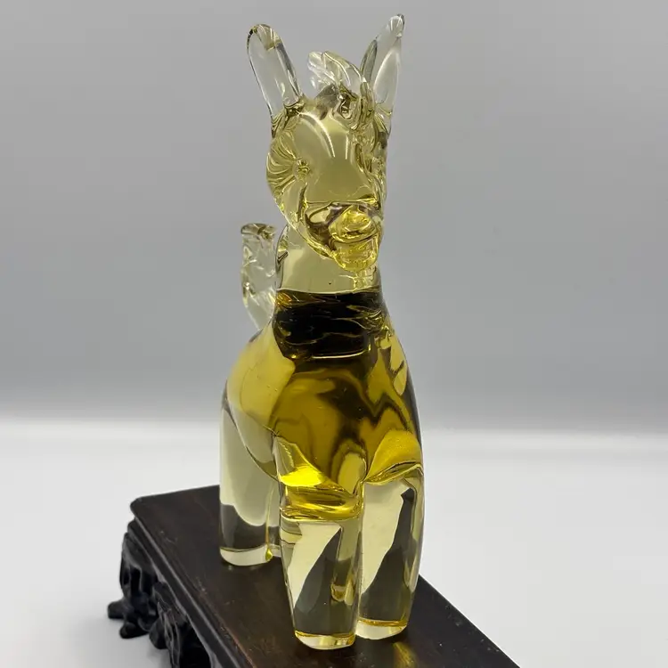 Art Glass Sunshine Yellow Standing Colt Pony 7”*