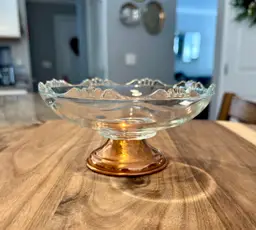 “Princess House” Copper Pedestal Serving Dish