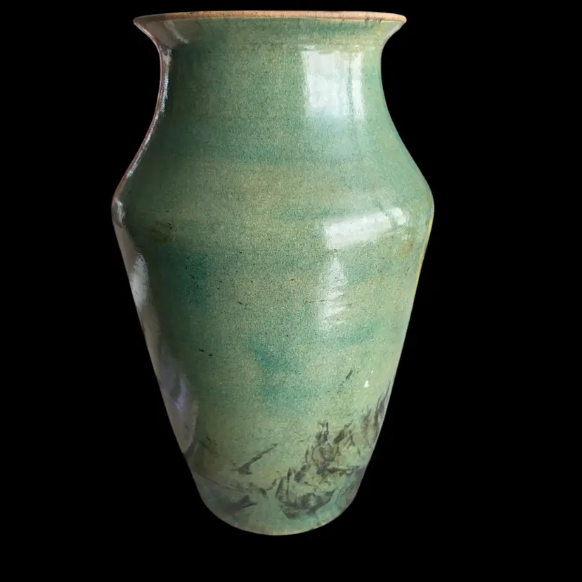 Raku Pottery Vase Artist Signed