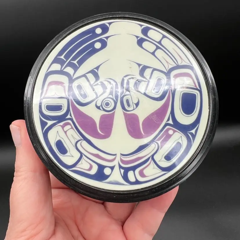 Alaska Trinket Box Harry Croquette Eagle/Raven Tótem Plastic