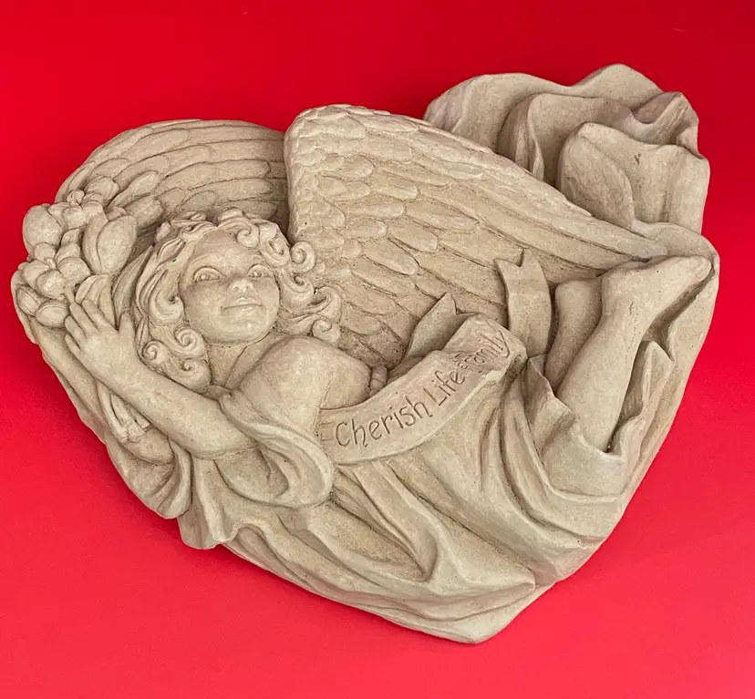 Carruth Studio Cherish Life and Family Wall Plaque, 6.25" Wide, 5.5" Tall