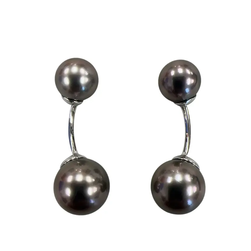 Mikimoto Black South Sea Cultured Pearl Cuff Links