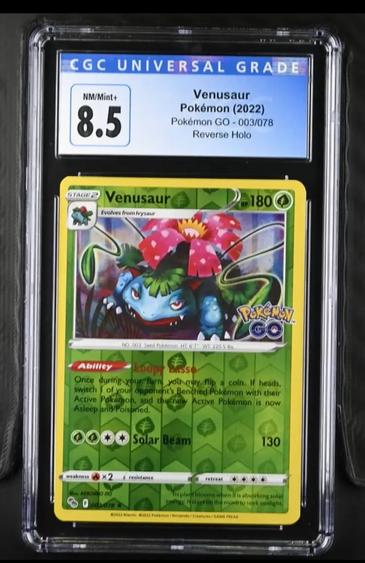 Venusaur 003/078 Pokémon GO Reverse Holo CGC 8.5 Pokemon