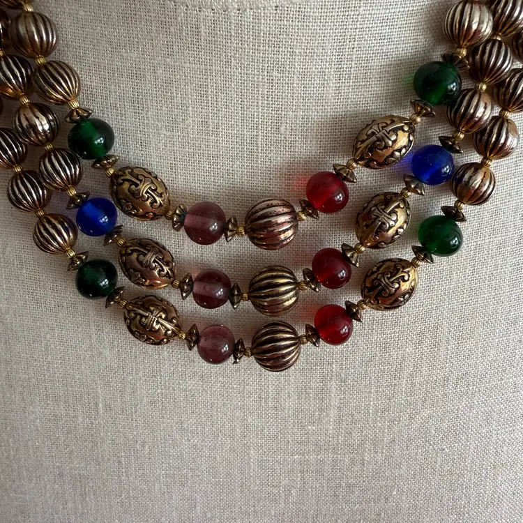 Multi-Strand Beaded Necklace