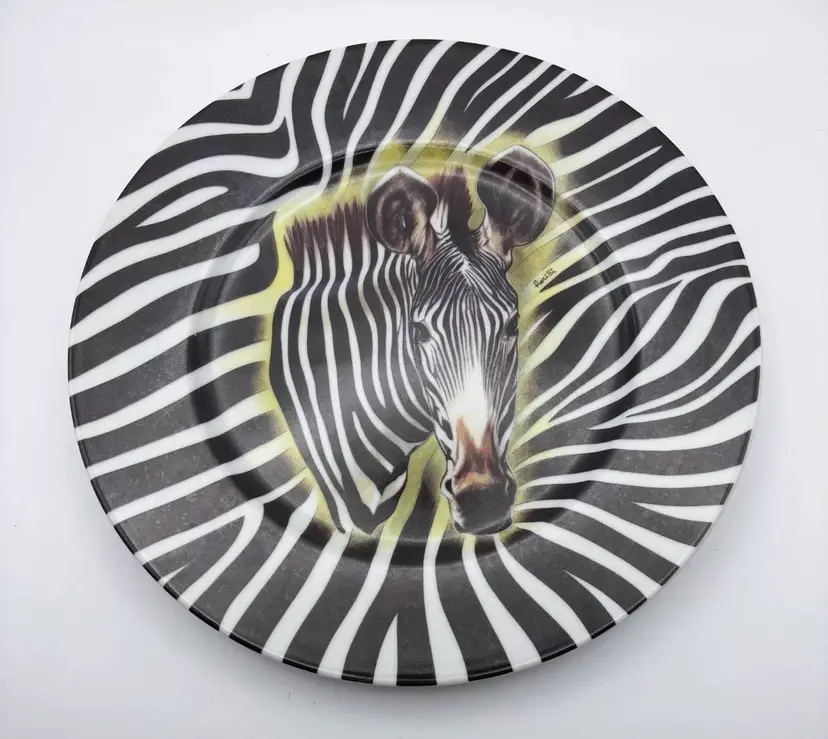 Email De Limoges Zebra Dinner Plate Godinger Fiorilli African Safari Boho Fun