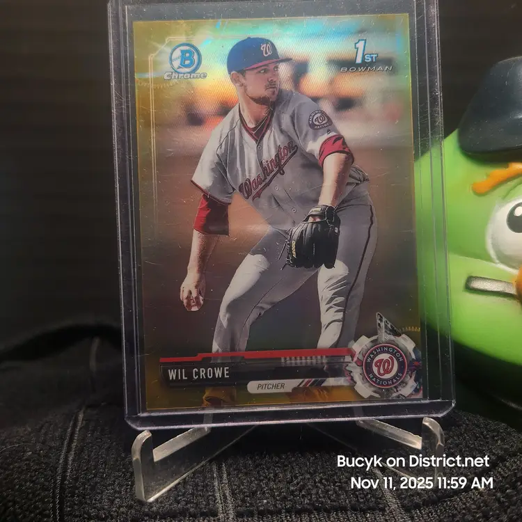 2017 Bowman Draft Chrome Gold - Wil Crowe Washington Nationals