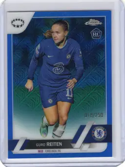 2022-23 Topps Chrome UEFA Women's Champions League Guro Reiten RC Blue /299
