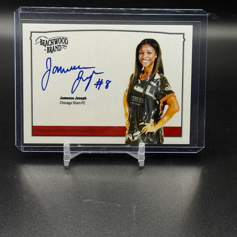 2025 PARKSIDE BEACHWOOD BRAND NWSL JAMEESE JOSEPH AUTOGRAPH CARD