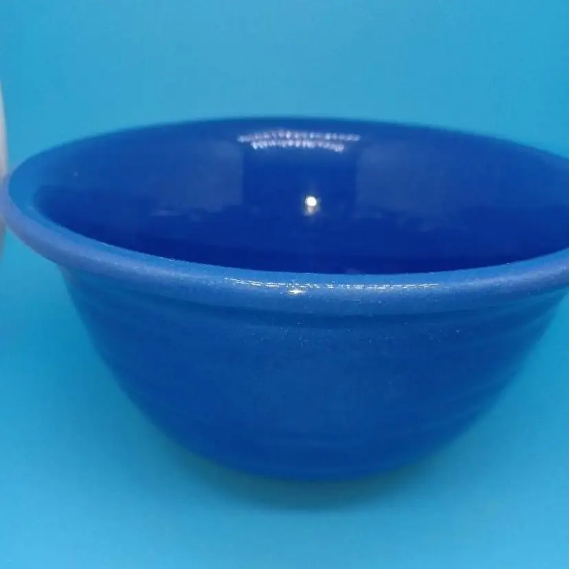 VINTAGE Garden City Wide Band Ring Mixing Bowl Blue 1920s