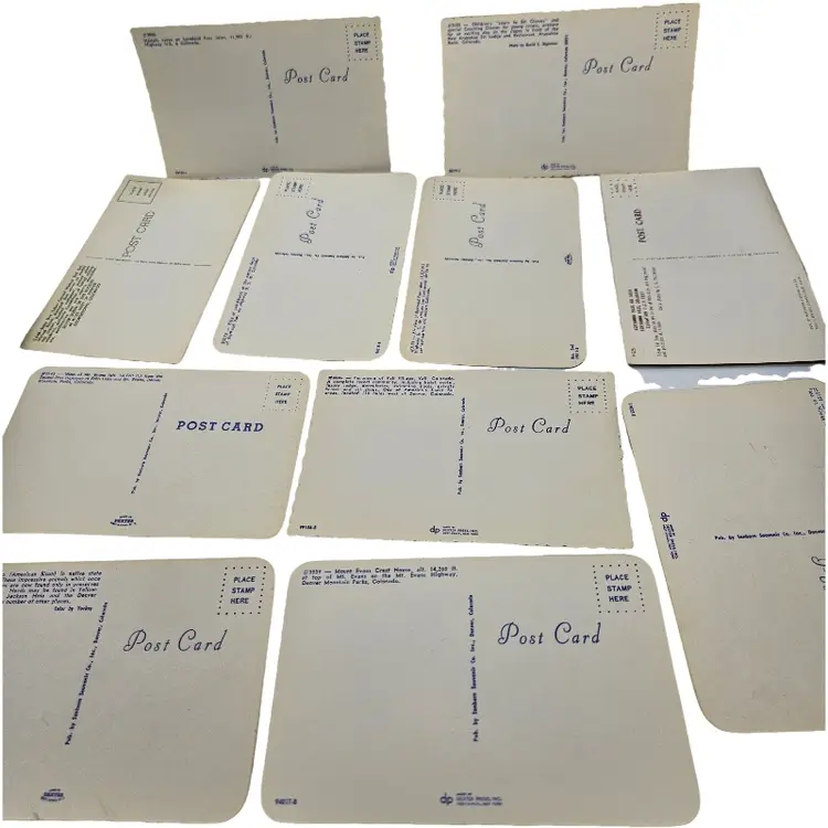 Lot of 11 Various Vintage Unused Postcards Colorado USA