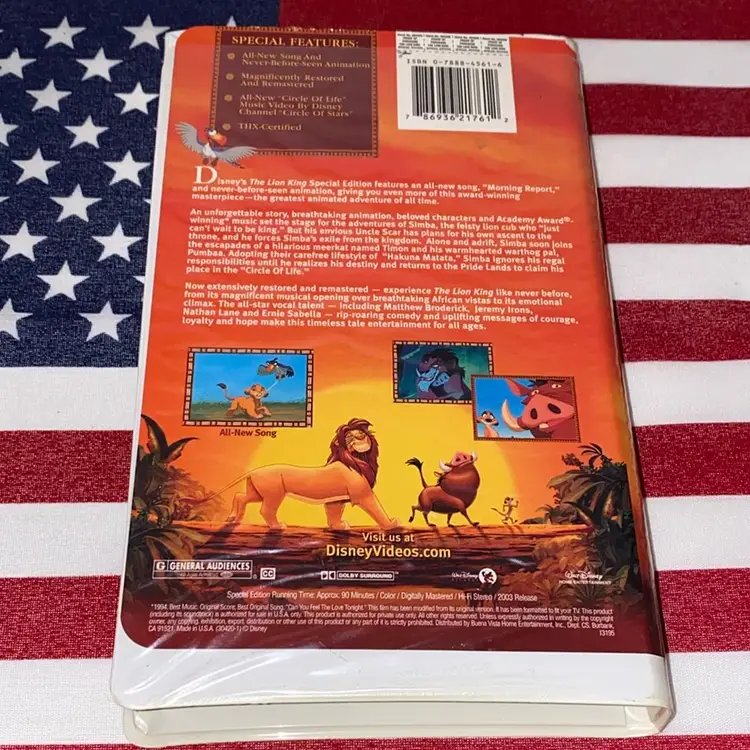LION KING SPECIAL EDITION PLATINUM EDITION VHS Tape
