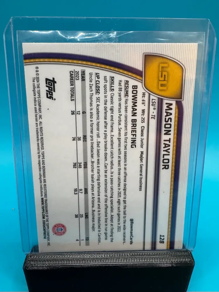 Mason Taylor Bowman Chrome U Sapphire New York Jets