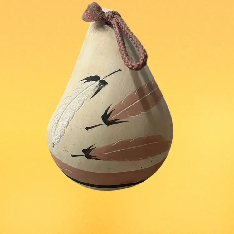 Vintage Betty Selby Navajo Pottery Half Moon Hanging Planter Or Bird Feeder.Adorable for succulents!