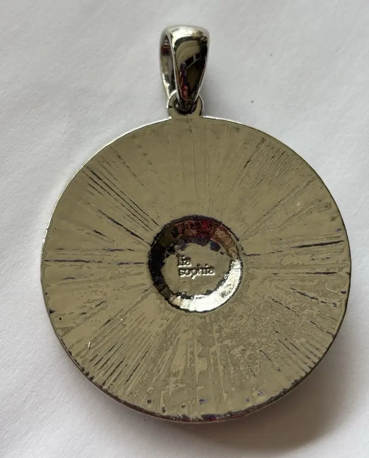 Lia Sophia Two Tone Medallion Pendant
