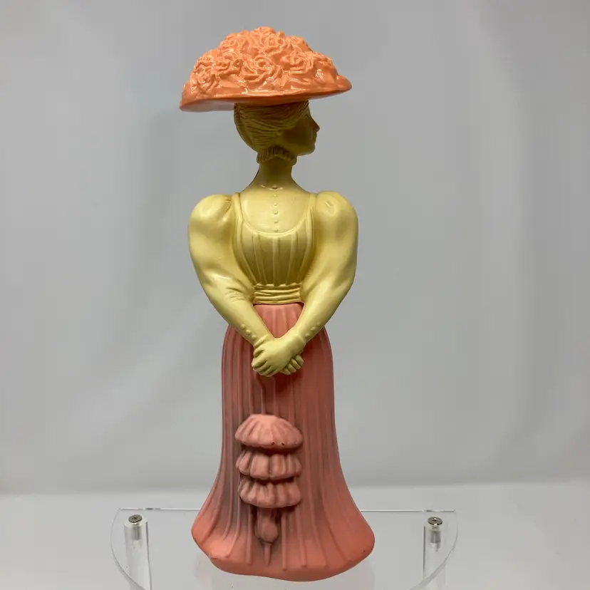 Vintage Avon Fashion Figurine “Gay Nineties” Cologne Bottle! 7 1/2” Tall! Needs Cleaned!
