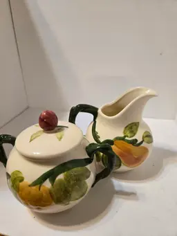 Vintage Franciscan Fruit Salad Sugar Bowl American Backstamp Ceramic