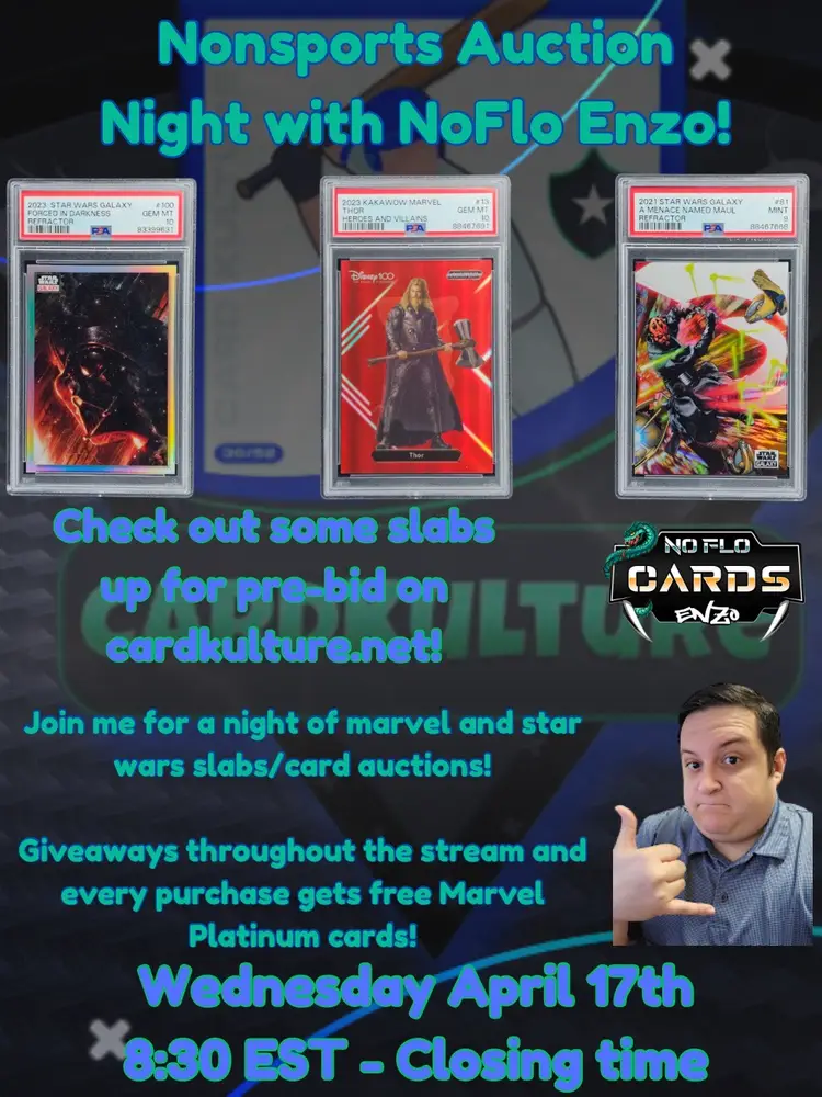 Nonsports Auction Night With NoFlo Enzo 4-17-24 