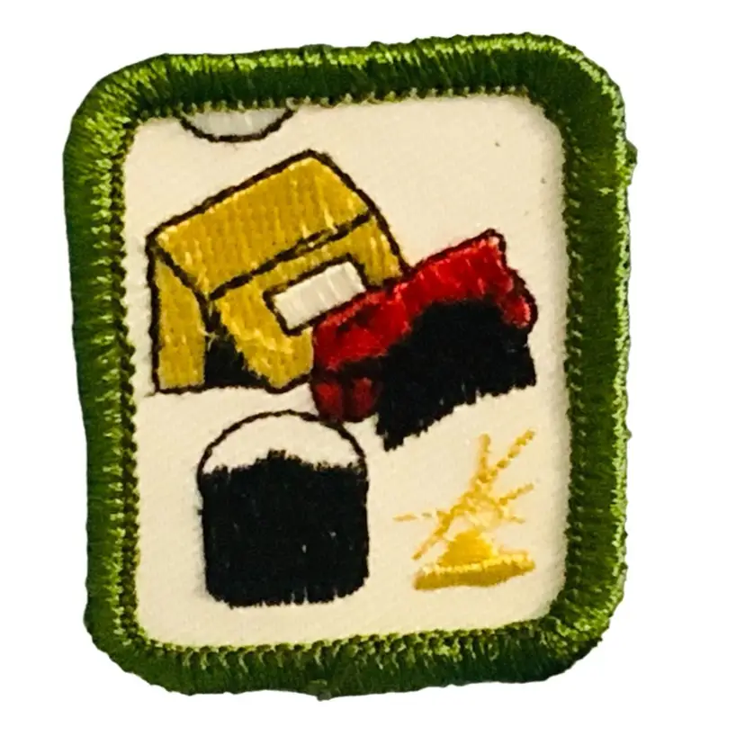 Vintage Scouting Fun Patch: Camping Badge