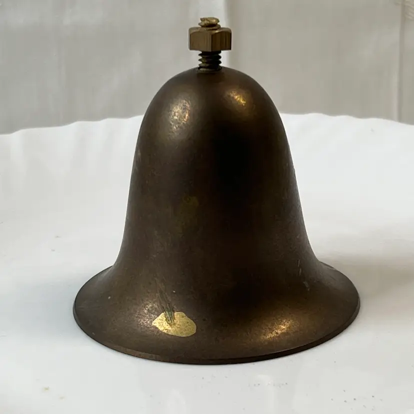 Vintage Brass Bell Screw And Bolt Handle 3.25" X 3"
