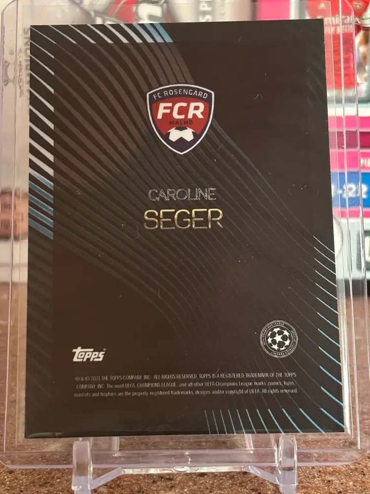 Caroline Seger 2021 Topps On Demand Knockout Blue /49 Rookie RC Rosengard Sweden