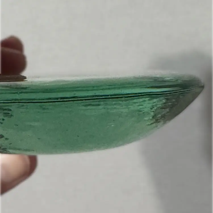 Fire and Light Disc Paperweight or Candle Holder, 4", Celery Green! Excellent condition