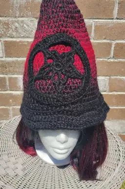 Crochet Spellcaster Hellion WItch/Wizard/Warlock hat