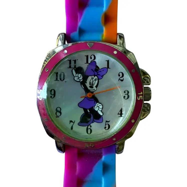 Disney Watch 47 Tie Dye Minnie Mouse Watch Never Worn