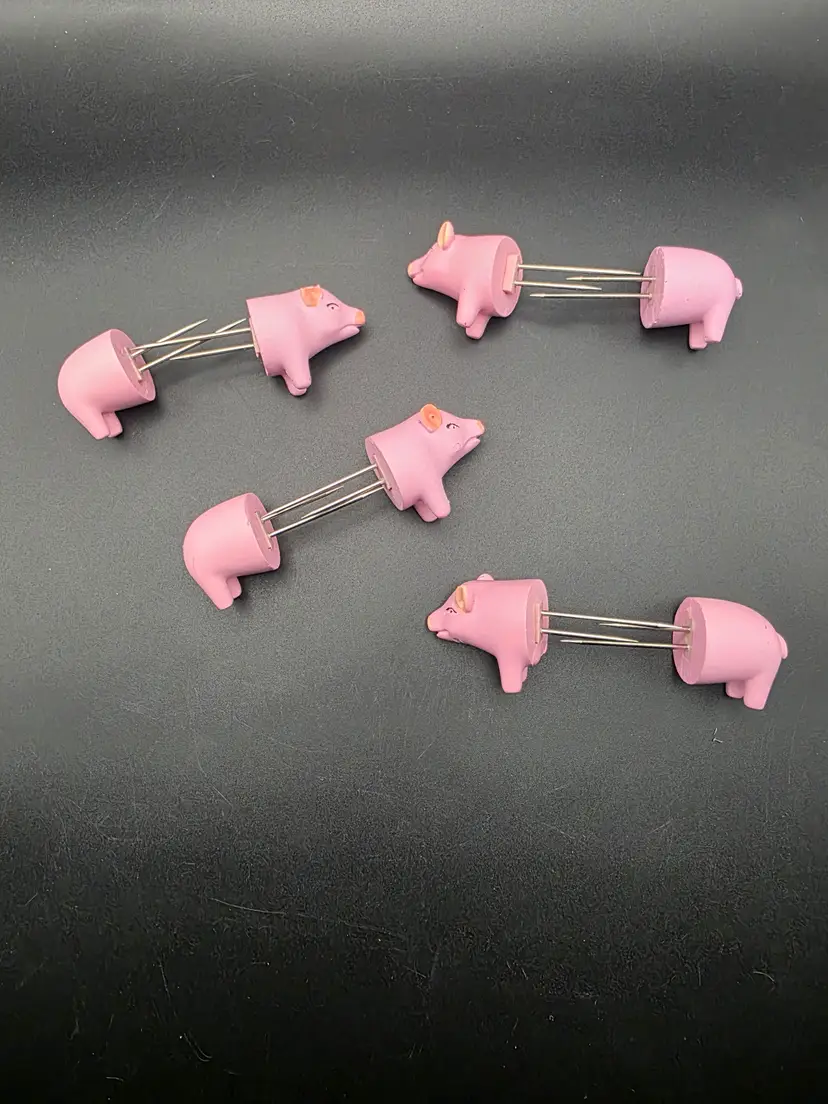 Pig Corn Cob holders Set of 4