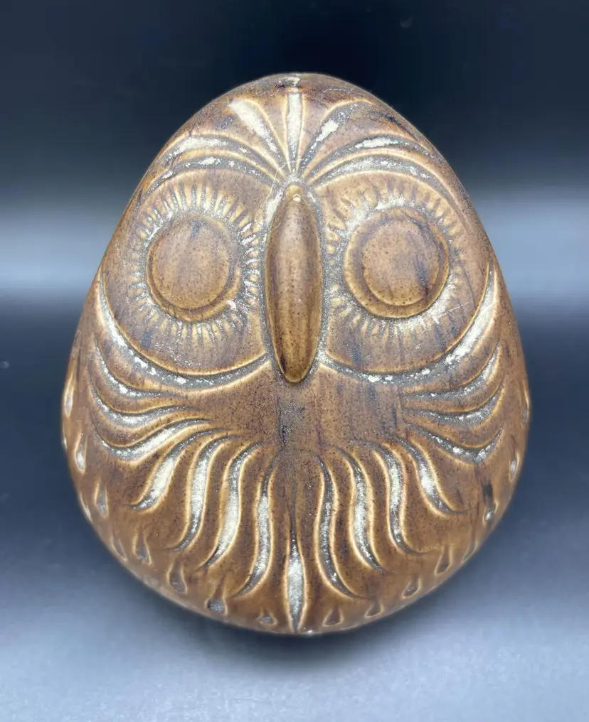 Vintage ceramic owl figurine.
