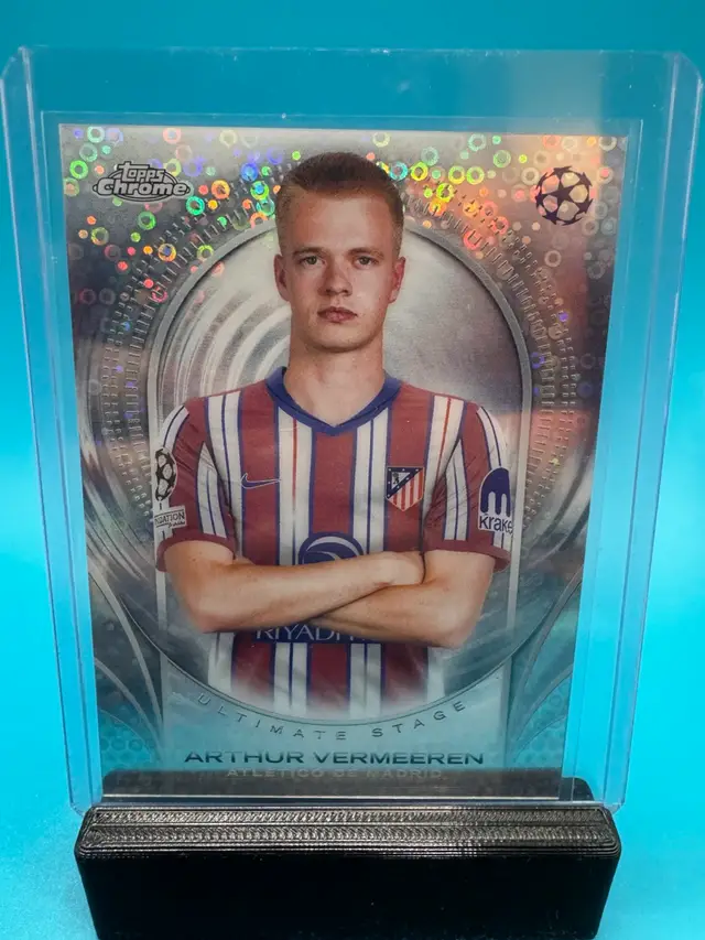Arthur Vermeeren Ultimate Stage Chrome Card Atletico Madrid