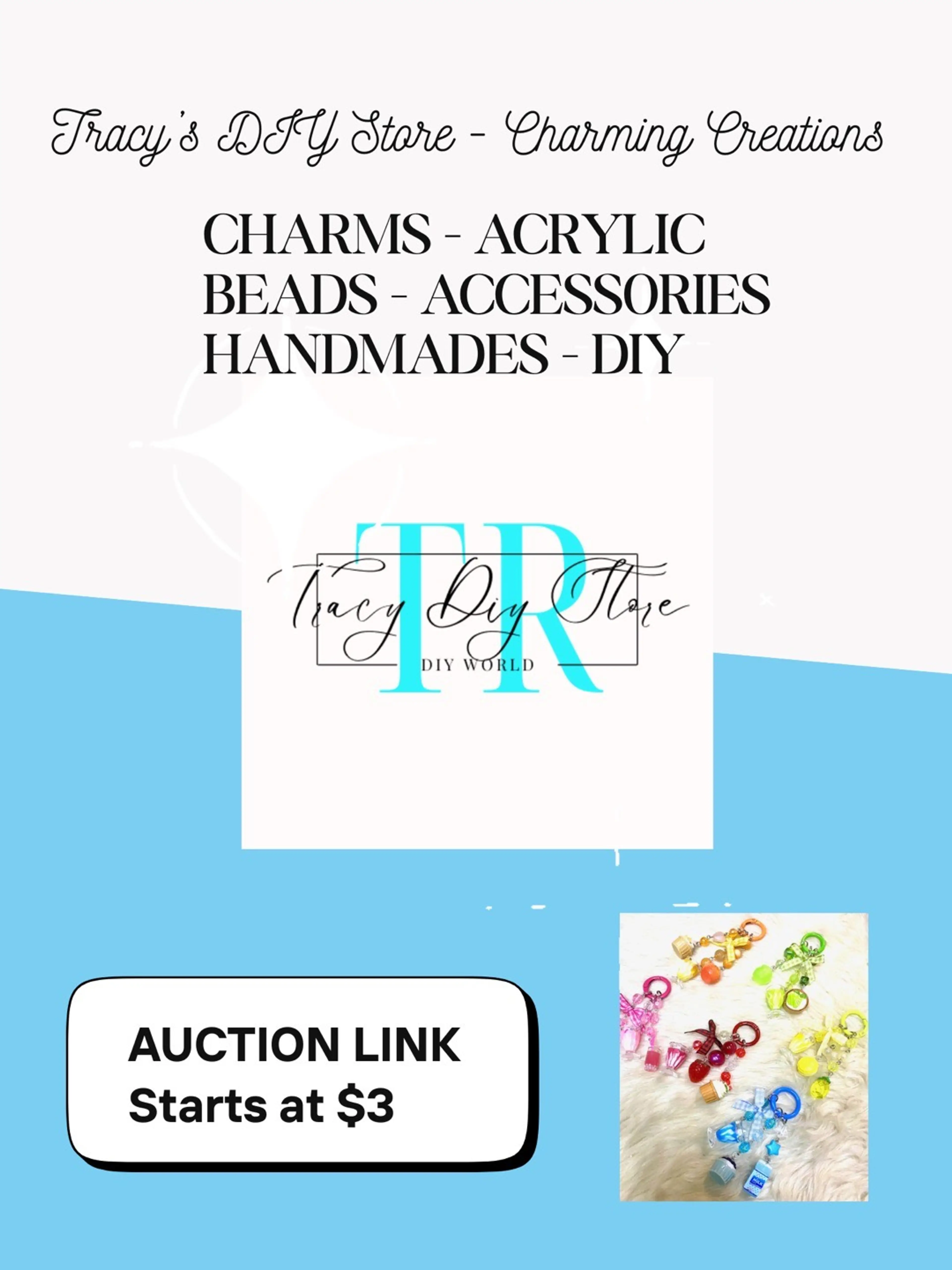 First Live!! Charms, Beads, Acrylics, Many DIY Products For All Crafting Projects!!