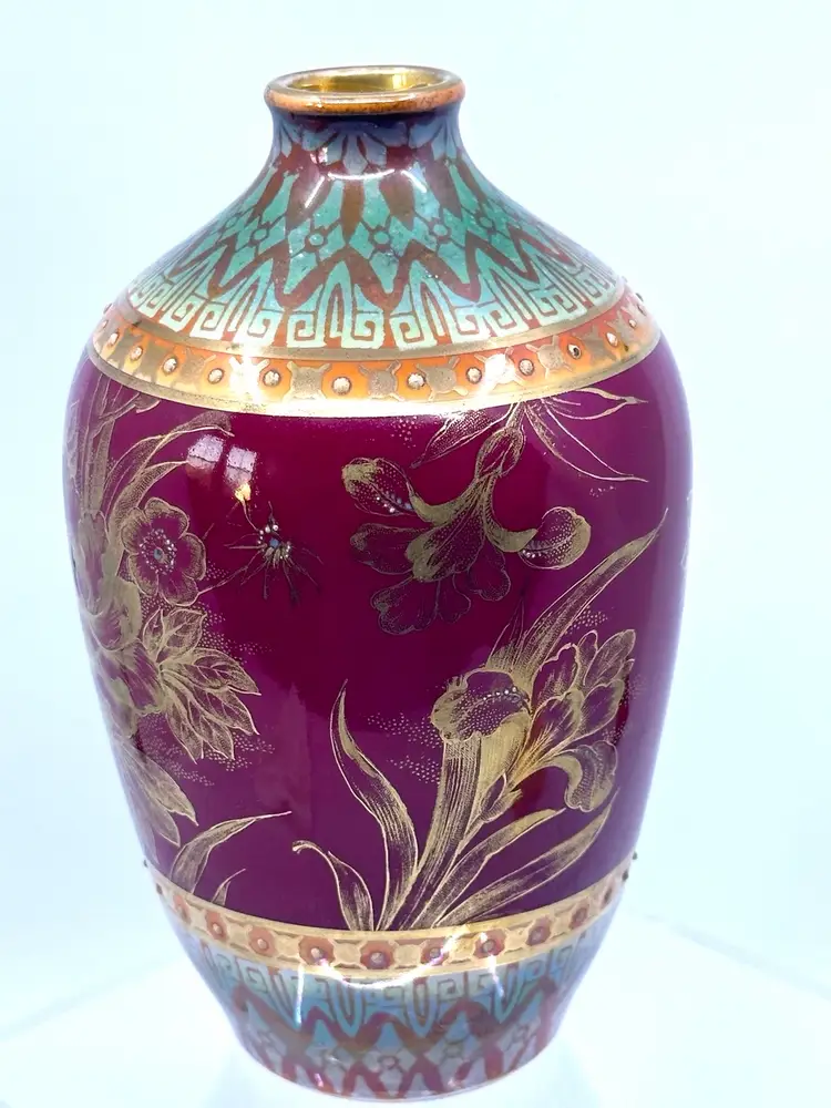 Rare Royal Bonn Germany Victorian Art Nouveau Hand Paired Vase NO. 1755