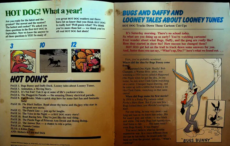 Hot Dog Magazine #4 Daffy Duck Bugs Bunny