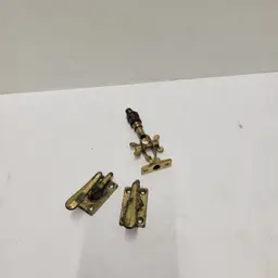 Vintage Lot of 2 Vintage Copper Window Latch Cabinet Latches And Extra