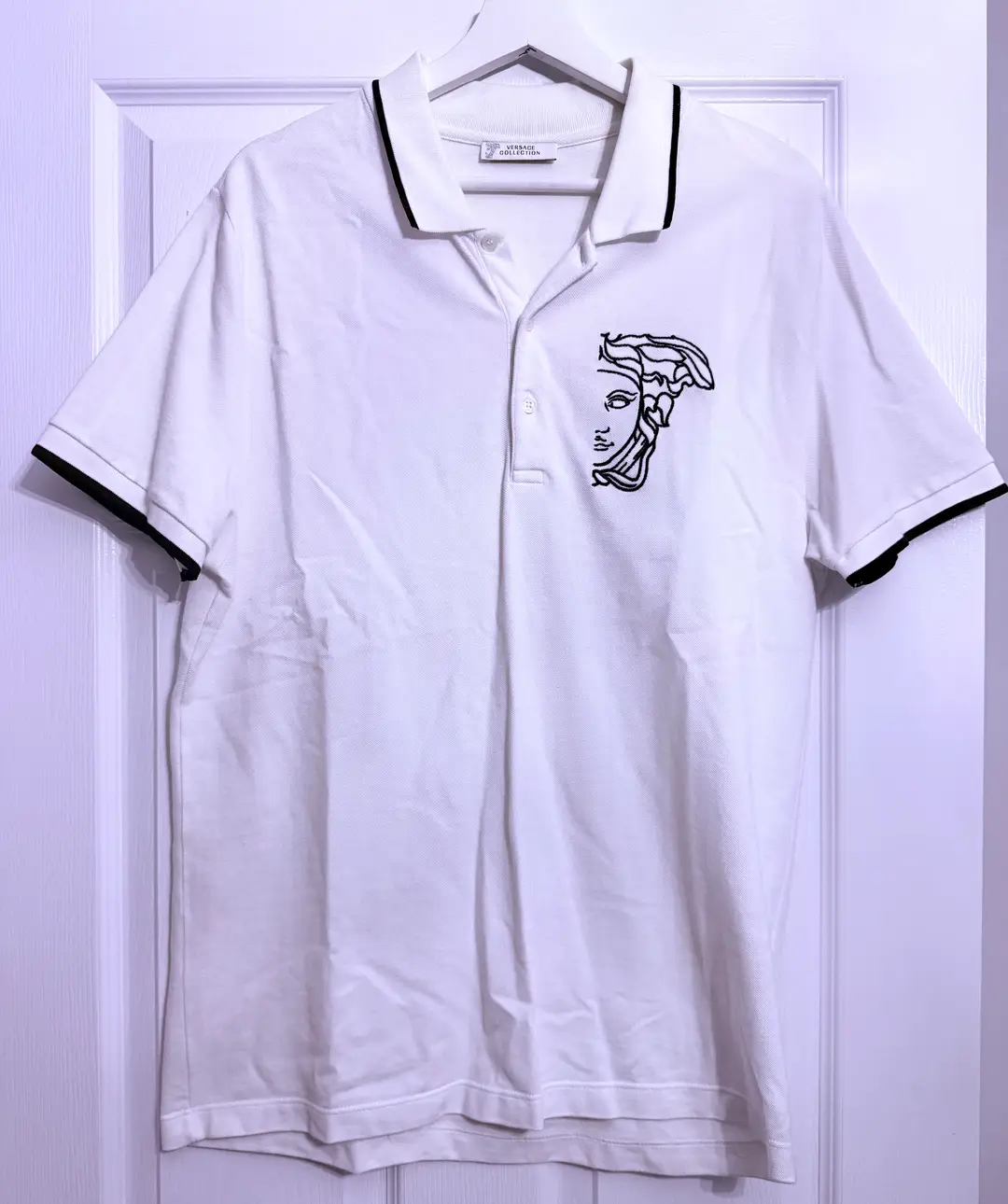 Versace Collection White Polo Shirt - XXL