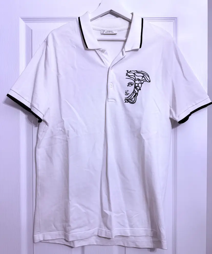 Versace Collection White Polo Shirt - XXL