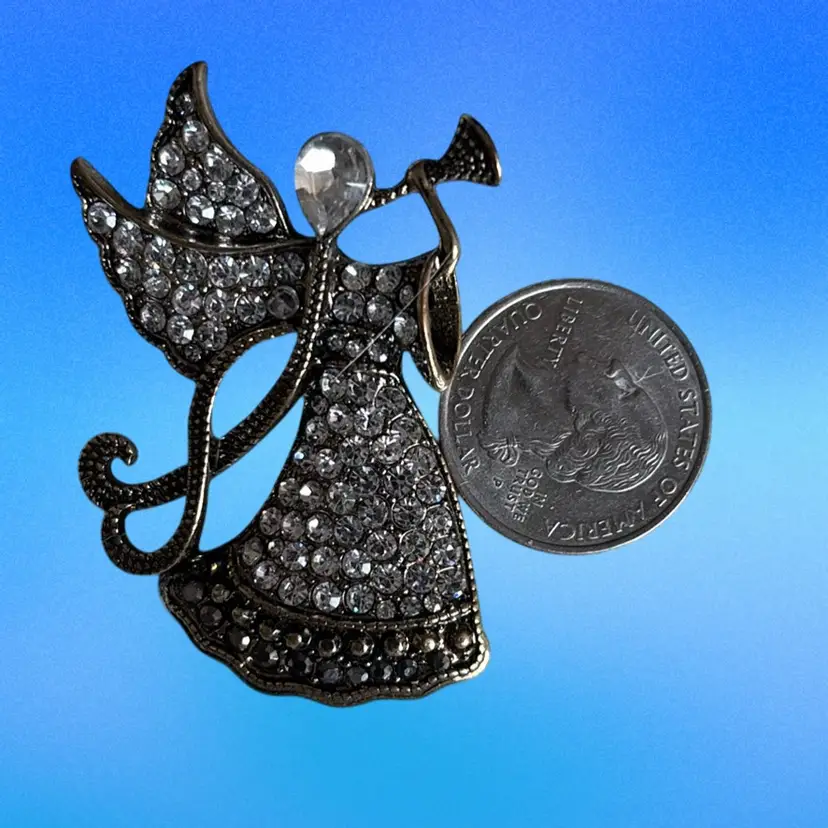 Silver Tone Monet Angel