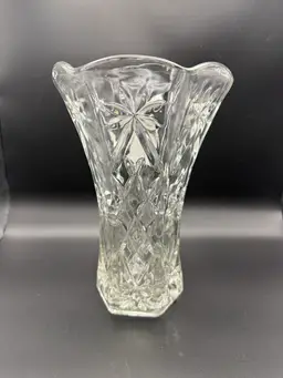 Vintage Anchor Hocking Star of David Vase