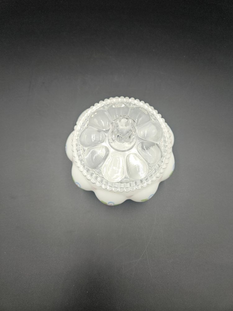 Fenton Charleston Roses Lidded Powder Dish