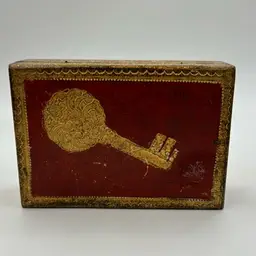 Vintage Florentia Hand Made Hand Crafted Embossed Keepsake Trinket Box Italy