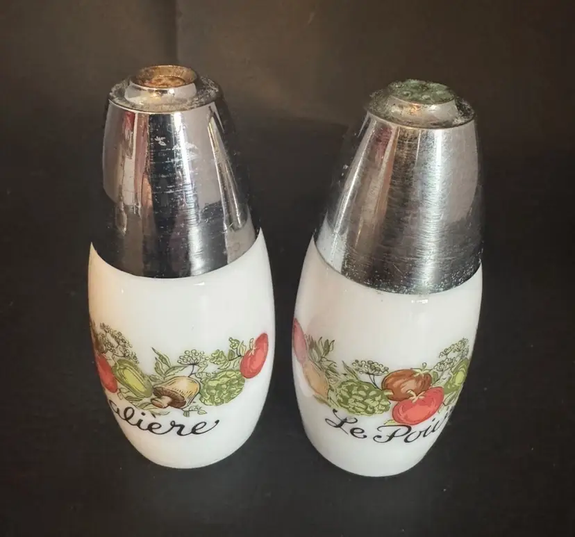 VTG 1970s Spice of Life Salt & Pepper Shakers CorningWare Westinghouse As Is