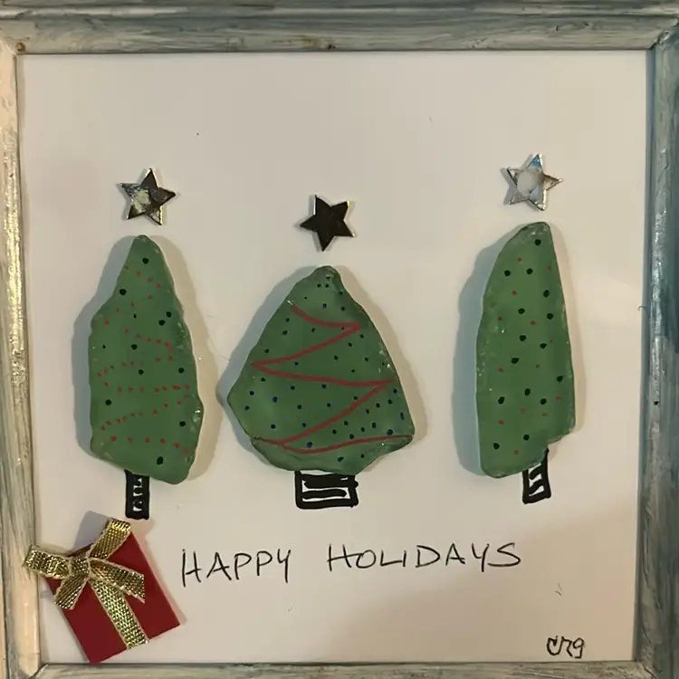 Sea Glass Holiday Trees - Made By Me